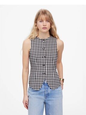 NWT Madewell Single-Breasted Crewneck Vest